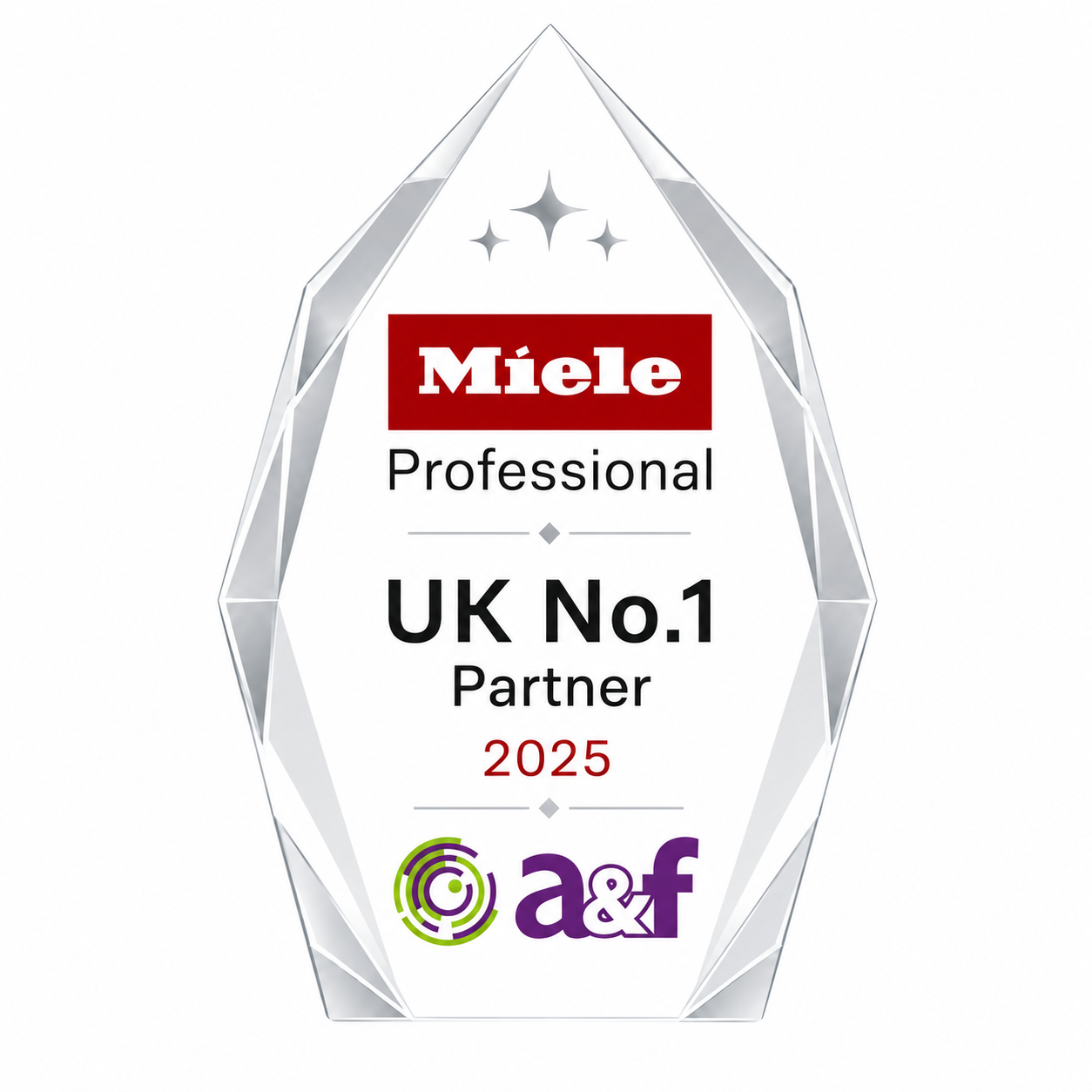 Miele Professional UK No.1 Partner 2025 - a&f